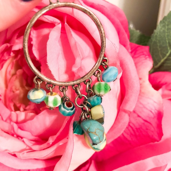 Turquoise Beaded Earrings - Picture 6 of 6